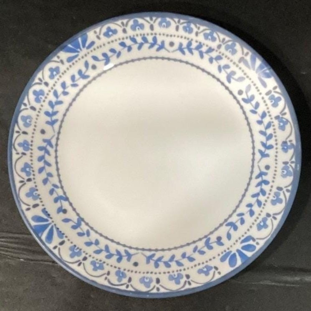 Corelle Portofino Salad Plates, Set of 4, Italian Coastal Blue & White Dishes - Picture 5 of 10